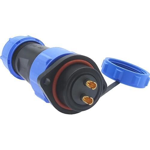 SP2110 Waterproof connector flange SP21 2/3/4/5/7/9/12 Pin IP68 power cable connector Male plug and Femal socket