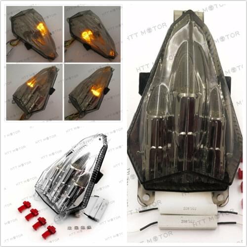 Aftermarket free shipping Motorcycle Led Tail Light For 2006 -2013 Yamaha Yzf R6 Yzf-R6 SMOKE