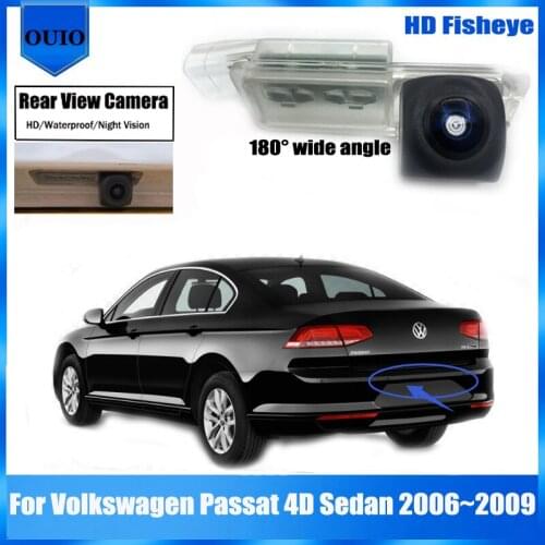 HD fisheye rear camera For Volkswagen Passat 4D Sedan 2006 ~ 2009 Night vision Parking Reversing Camera / license plate camera