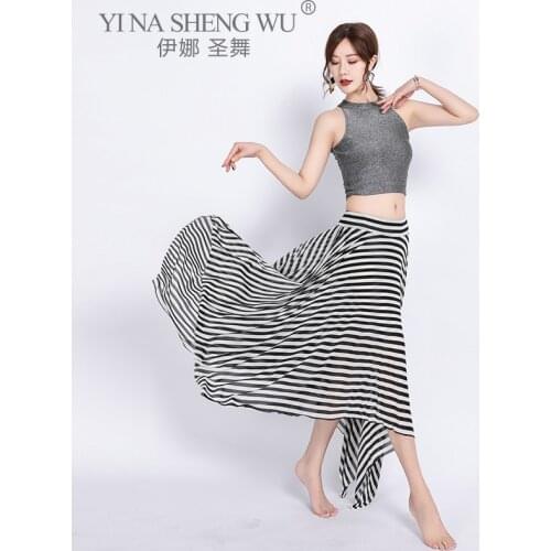 Belly Dance Fashion Practice Clothing Women Belly Dance Costumes Lady Mesh Sexy Long Dress Sleeveless Top+Skirt Dancewear Suit