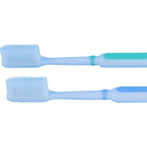 2PCS Soft Toothbrush Adult Silicone Nano Brush Oral Care Nano-antibacterial Toothbrush