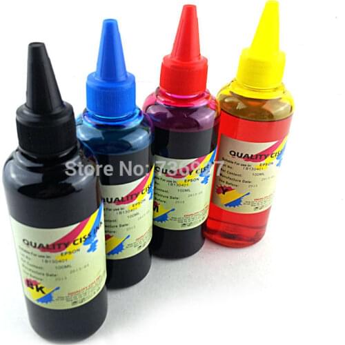 4X 100ml General Refill Dye ink for Epson CISS Cartridge Refill Cartridge inkjet printer