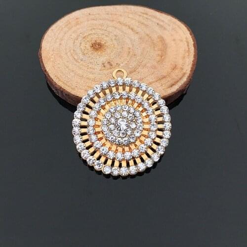 50pcs Pendant Decor Sun Metal Crystal Rhinestone Applique Bag Shoes Clothes Decoration Vintage Button Hairpin Embellishment