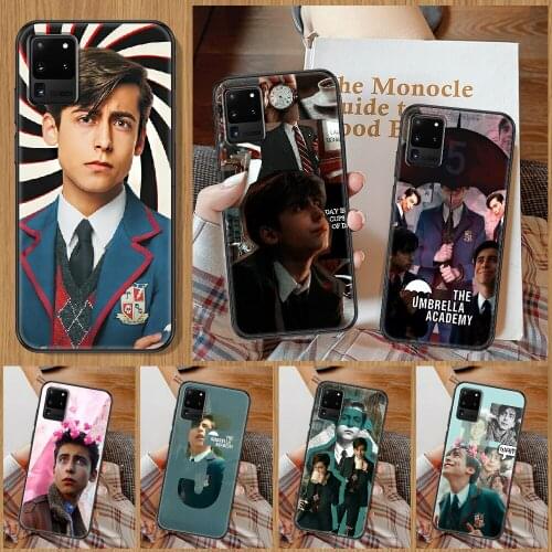 Aidan Gallagher Number Five Phone case For Samsung Galaxy Note 4 8 9 10 20 S8 S9 S10 S10E S20 Plus UITRA Ultra black fashion