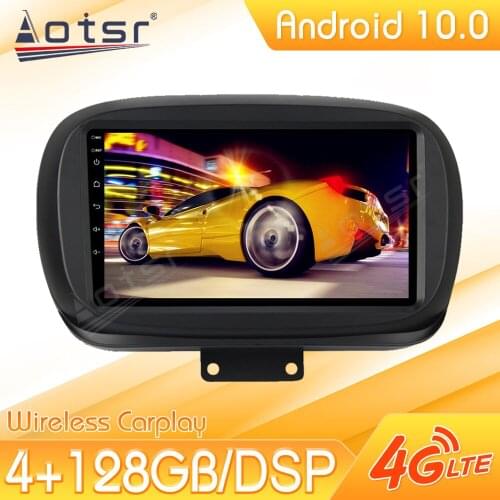 Android 10 Car Multimedia Stereo Player For Fiat 500X 2016 -2019 Tape Radio Recorder Video Auto GPS Navi Head Unit No 2Din 2 Din