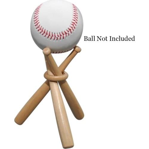 Mini Baseball Bat Wood Display Stand Golf Baseball Tennis Storage Base Holder Support