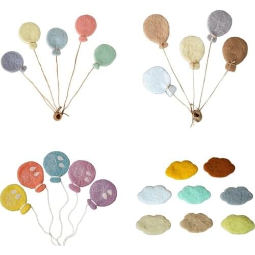 Baby Wool Felt Balloon/Cloud Decorations Newborn Photography Props Infant Photo Shooting Accessories