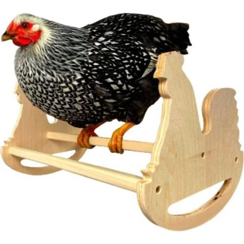 Coop Chicken Rocking Roosting Bar Solid Strong Natural Wooden Swing Ladder Perch Toy for Roosters Pollos Baby Chicks Chooks LXAF