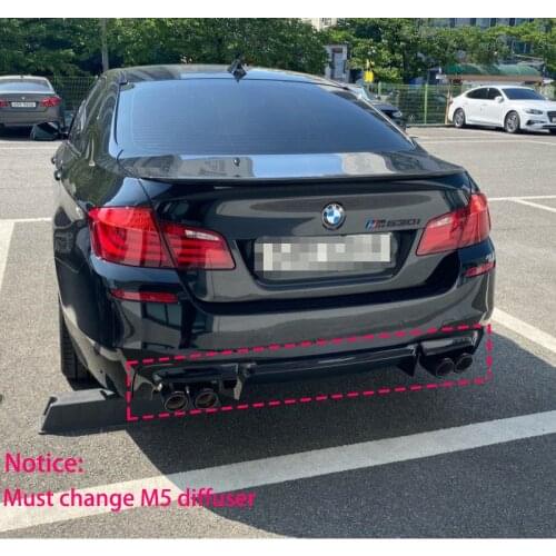 Modified Car Rear 304 Stainless Steel Exhaust Pipe with Titanium Black Tail fit BMW F10 F18 520 523 525 528 530 M5 bodykit tips