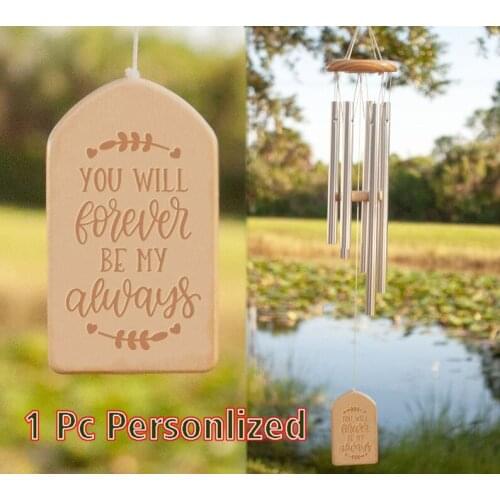 Engraved Wind Chimes 1pc Customized Personalized Memorial Wind Chimes Wood Listen To The Wind Dropshipping FL004 Forever Always
