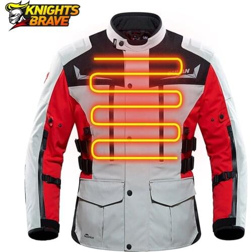 DUHAN Motorcycle Jacket Autumn Winter Heating Jacket Men Waterproof Veste Chauffante USB Infrared Moto Electric Thermal Jacket