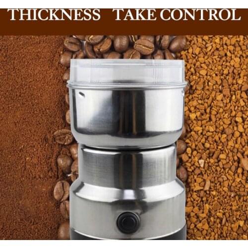 Mini Electric Coffee Grinder Stainless Steel Kitchen Cereal Nuts Beans Spices Grains Grinder Multifunctional Home Coffee Grinder