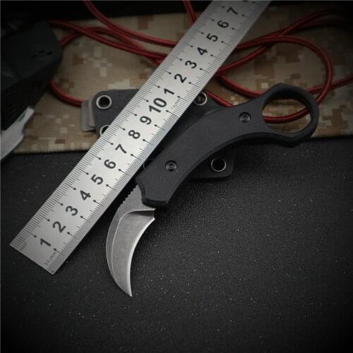 Mini Karambit Fixed Blade Pocket Knife Hunting Survival Knives and Self-defense Tactical Knife CSGO, Outdoor Camping EDC Tools