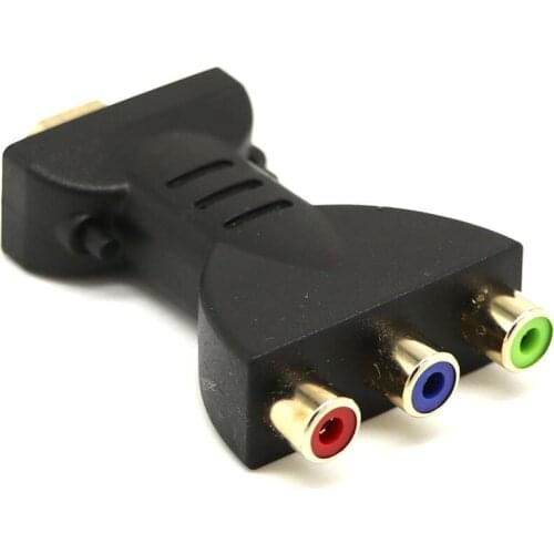 New High Quality Gold-plated HDMI to 3 RGB RCA Video Audio Adapter AV Component Converter