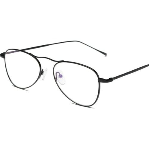Oval Small Anti Blue Light Optical Titanium Glasses Frames Men Fashion Computer Eyeglasses 50166