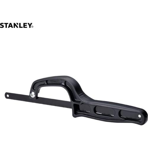 Stanley 1pc small hand saw w/ 1pcs carbon steel blade 24T for wood plastic metal household DIY working mini hacksaw hobby saws