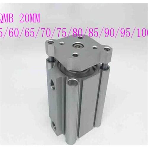 Smc type air cylinder CQMB bore 20mm stroke 55/60/65/70/75/80/85/90/95/100mm compact guide rod pneumatic cylinder piston
