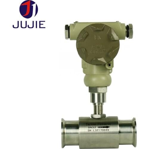 Sanitary Clamp Turbine Flow Meter Tri-Clamp Connection 0-5VDC Signal Output Stainless Steel Water Diesel Gasoline Fuel Flowmeter