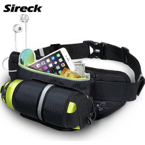 Sireck Sport Gym Bag Men Women Running Waist Bag Waterproof Sports Hydration Belt Cycling Travel Hiking Fitness Bag Accessories