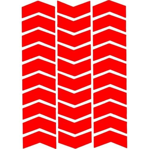 Arrow Design Reflective Red 3mudguard Helmet Sticker CinarExtreme