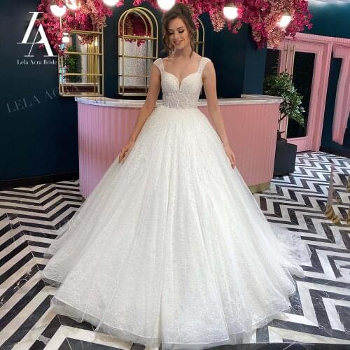 Wedding Dress Fashion Beaded A-Line Sweetheart Backless Bridal Gown 2021 New Princess Court Train LelaAcra AX54 Vestido De Novia