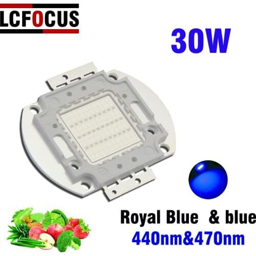 High Power LED Chip 30W Royal Blue 440nm 470nm DIY 30W 60W 90W 150W Grow Light For Vegetable Fruit Flower Indoor Plant Growing