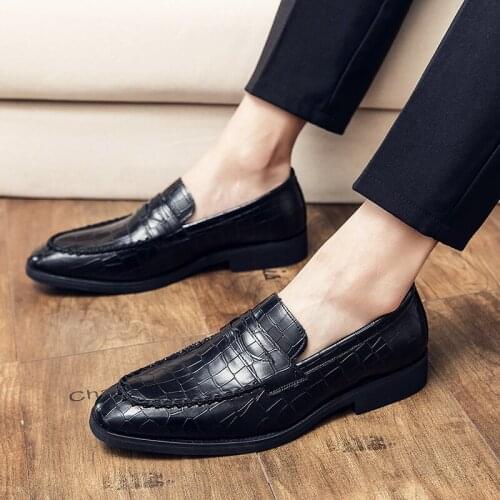 Leather Men Dress Shoes Business Lace Up Men Loafers Formal Oxford Men Wedding Party Outdoor comfort Shoes Large size 38-48
