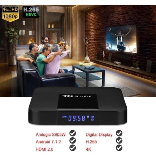 TX3 Mini Smart TV Box Android 8.1 Amlogic S905W 1G 8G 2G 16G 4K H.265 2.4G 5G Dual wifi Set Top Box Media player PK H95 T95