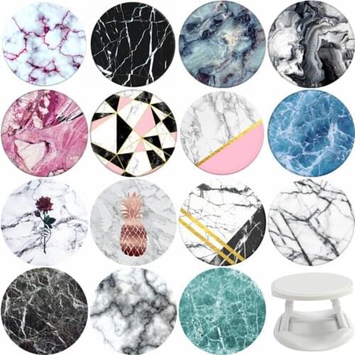 Universal Marble Phone Holder Попсокет Luxury Texture Collapsible Pocket Socket Stand Holder Tablets Desk Попсокеты