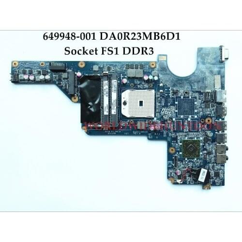 High quality for HP Pavilion G4 G6 G7-1000 Laptop motherboard 649948-001 DA0R23MB6D1 Socket FS1 DDR3 100% Fully Tested