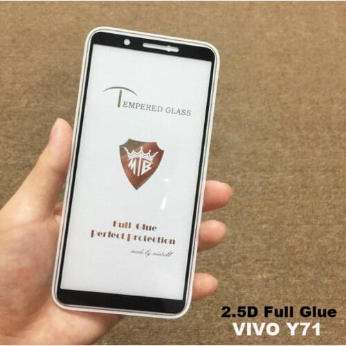 For vivo Y71 Full Cover Full AB Glue Tempered Glass Screen Protector Film for vivo Y71 Anti fingerprint