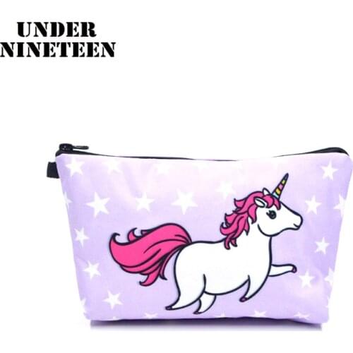 Under Nineteen 2019 New Cartoon Kawaii Make up Bag Large Capacity Cosmetic Cases Necessaire Travel Toiletry Bag Pouch Women Gift