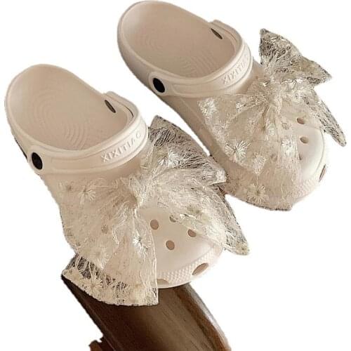 5528 New Fairy Style Girl Heart 2021 Summer Bow Hole Shoes Wear Personalized Thick Bottom Beach Sandals