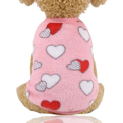 Winter Cartoon Puppy Vest Clothing Cat T Shirt Warm Flannel Dog Clothes for Small Dogs Chihuahua French Bulldog Outfit Pet