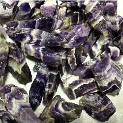 100g Chevron Amethyst Natural Purple Quartz Crystal Stones Reiki Healing Raw Mineral Gemstone Collection Meditation Home Decor