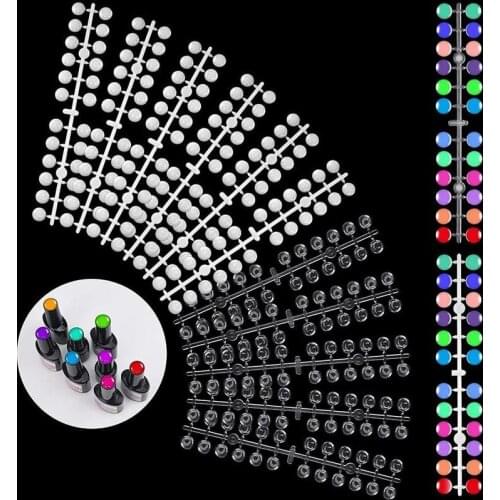 120pcs Nail Polish Display Table with Stickers Salon Nail Color Showing Shelf Manicure Flat Back Color Card Swatch Nail Art Tool