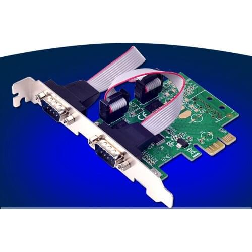 2 Port RS232 Serial PCI-E Expansion Card RS-232 DB9 COM Adapter WCH 382L Chipset