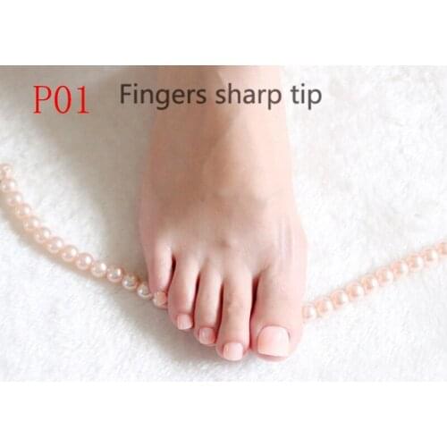 24PCS fashion design cute toes latest French style candy colorful fake toe Light pink #P01