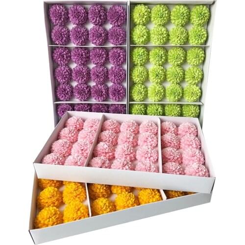 28Pcs Soap Daisy Flower Bath Body Pompon Flower Floral Soap Scented Flower Essential Wedding ValentineS Day Gift