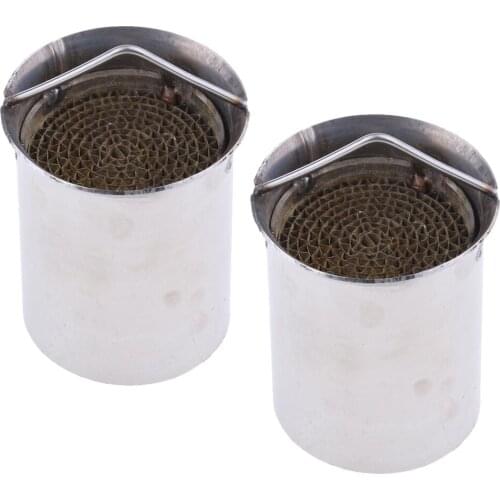 2x Stainless Steel 51mm Motorbike Exhaust Can DB Killer Silencer Muffler Baffle