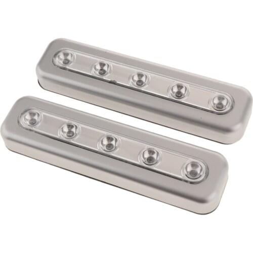 2x 7.09 inch Long Cabinet Closet Night Lights, 6000K Cool White, Stick-on Anywhere Under Cabinet Lighting/Hallway