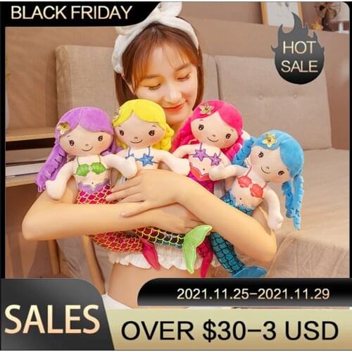 30cm Cartoon Mermaid Plush Doll Toy Comfort Doll Mini Cute Pillow Baby Stuffed Plush Toys for Children Girls Birthday Gifts