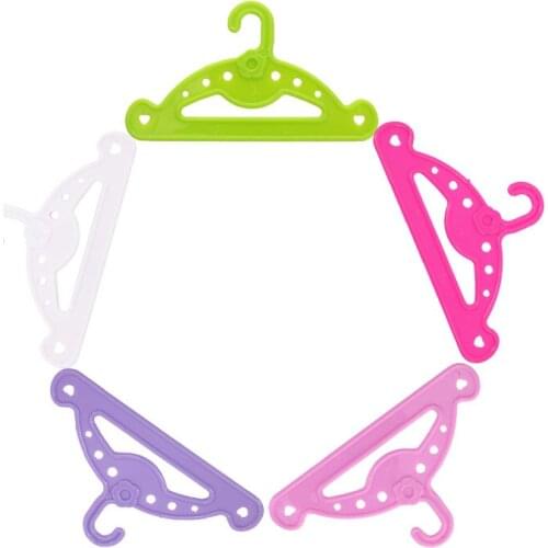 5pcs/Lot New Doll Clothes Accessories Plastic Hangers Baby Toys Fit 18 Inch Girls Doll & 43 Cm Baby Doll