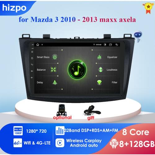 2G+32G Android 10 4G LTECar Radio Multimedia Video Player For Mazda 3 bk 2010-2013 Mazda3 Navigation GPS 2 din NO-DVD Mic Cam-in