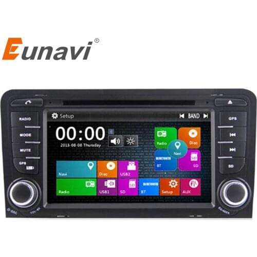 Eunavi 2 Din Car DVD Player For AUDI A3 S3 RS3 With 3G USB GPS BT IPOD FM RDS Subwoofer with car radio GPS Navigation Free Maps