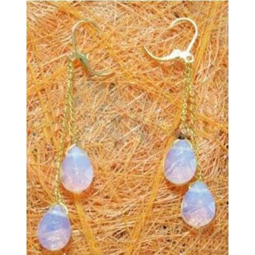 First shipping Faceted Sri Lanka Moonstone beads Drop/Dangle Earrings