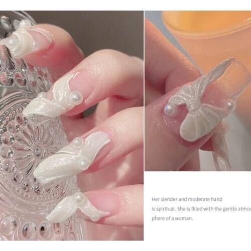 1Box Mix ABS Imitation Pearls Round Metal Beads Beige Nail Art DIY Decoration Makeup Tools