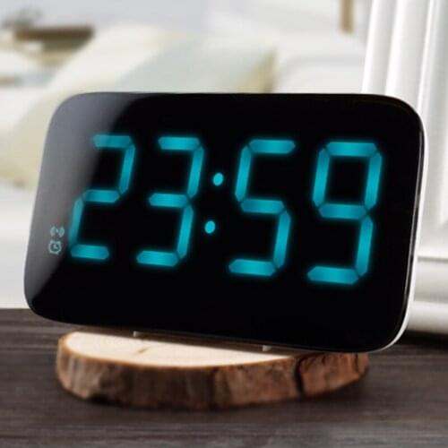 12/24 Hours LED Alarm Clock Voice Control Large LED Display Electronic Snooze Backlinght Desktop Digital Table Clocks Watch