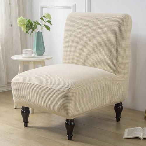 Simplicity Solid Color Thick Fat Chair Cover Washable Durable Seat Slipcover Elastic Comfortable Single Sofa Cover Home Items