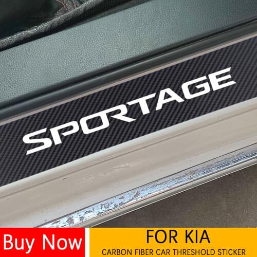 FOR KIA KX3 KOUP K9 K7 K5 K3 GT FORTE CARNIVAL CARENS Carbon Fiber Car Door Threshold Pedal Scuff Plate Stickers Car Accessories
